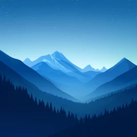 Tranquil Blue Mountains Landscape