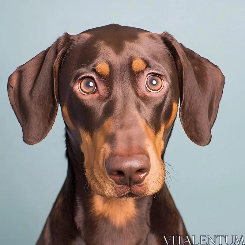 AI ART Expressive Doberman Dog Portrait