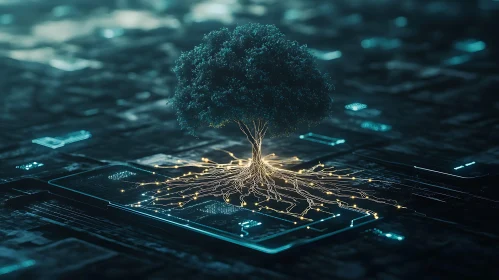 Nature Meets Technology: Tree and Circuit