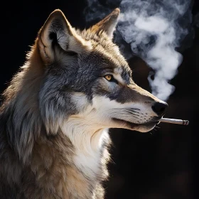 A Wolf's Smoke Break