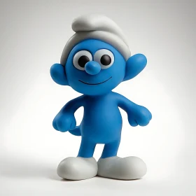 Blue Animated Figure in 3D