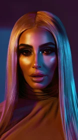 Glamorous Portrait of Kim Kardashian