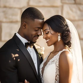 Newlyweds in Love Wedding Portrait