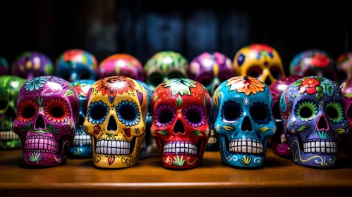 Colorful Sugar Skulls - Hispanicore Street Art