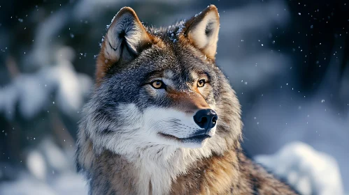 Winter Wolf Portrait