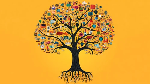 Conceptual Tree of Knowledge Illustration