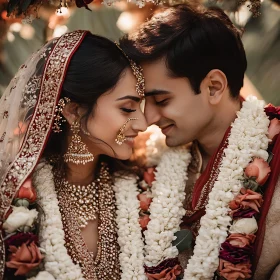 Intimate Wedding Moment: A Couple's Portrait