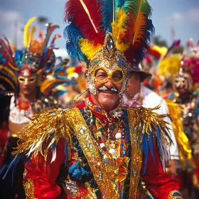 Man in Ornate Carnival Costume