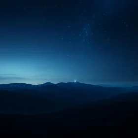 Night Sky Mountain Range