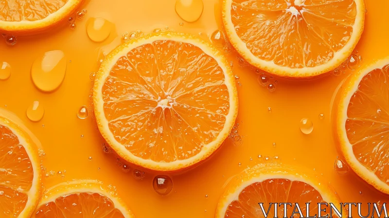 Juicy Orange Segments Close-Up AI Image