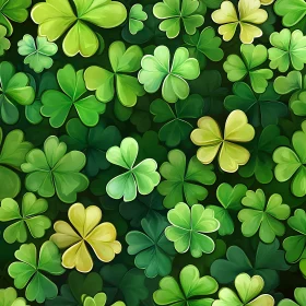 Abundance of Clover Leaves Art