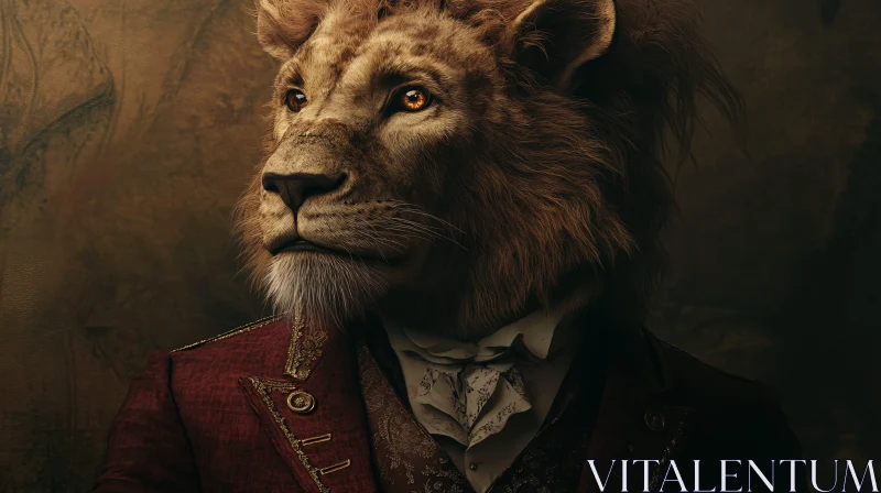 AI ART Lion in Formal Wear