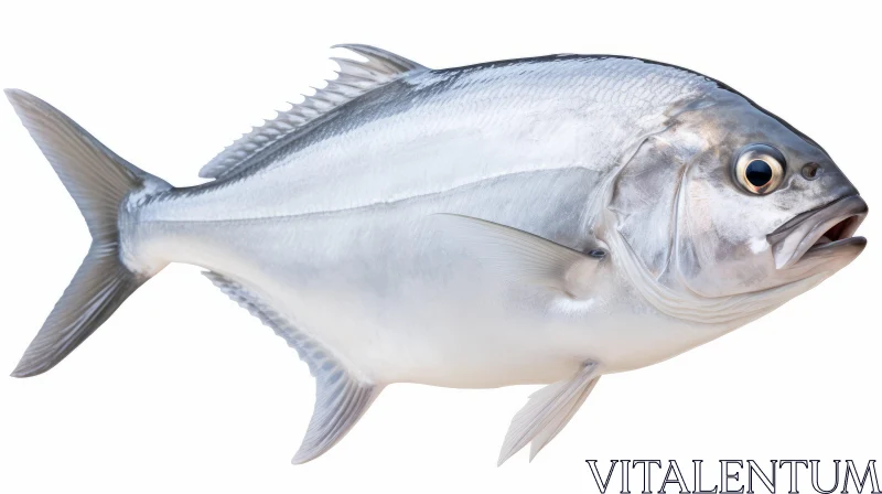 Silver Fish on White: A Study in Minimalist Danish Design AI Image