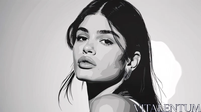 AI ART Stylized Artwork of Kylie Jenner