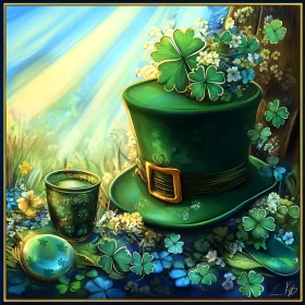 Charming Clover Hat Still Life