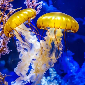 Serene Underwater Scene with Jellyfish