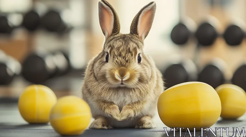 Charming Rabbit Portrait AI Image