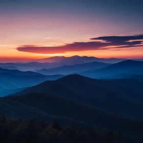 Blue Ridge Mountains Sunset View