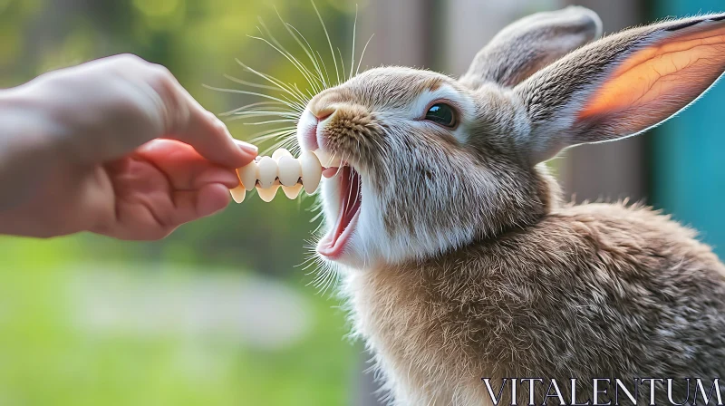 Bunny with False Teeth AI Image