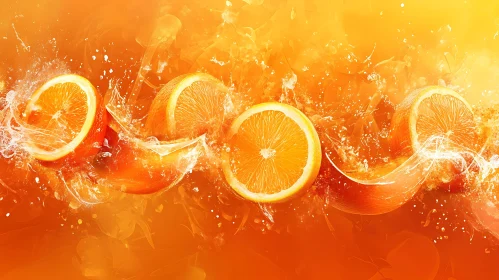 Citrus Burst: Orange Slices in Motion