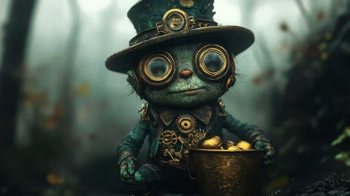 Mechanical Leprechaun in Forest