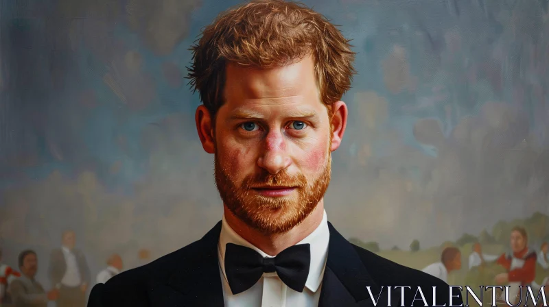 AI ART Prince Harry Portrait in Tuxedo