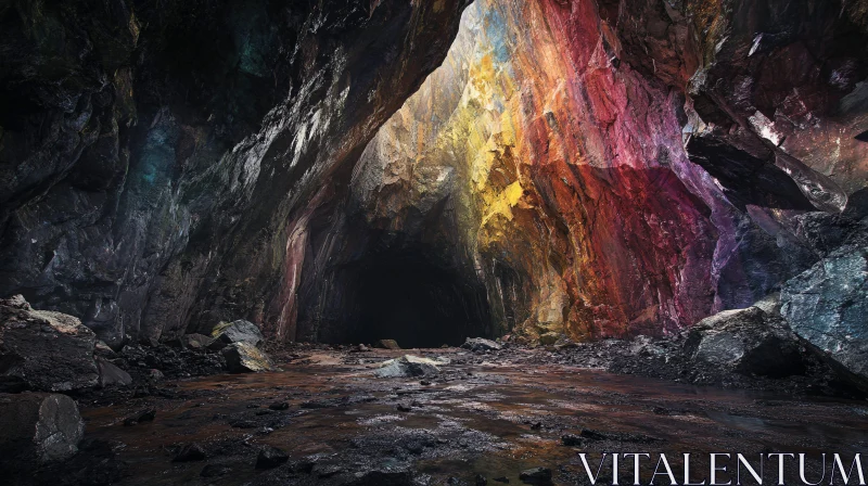 AI ART Captivating Intricate Cave with Vivid Rock Colors