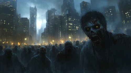 Zombie Horde in Urban Wasteland