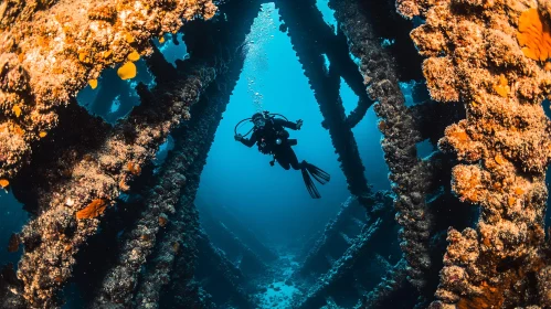 Underwater Exploration with Scuba Diver