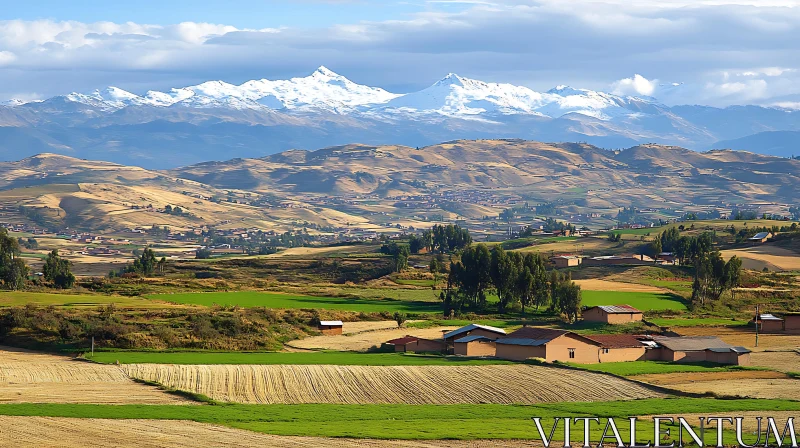 Andean Village Scene AI Image