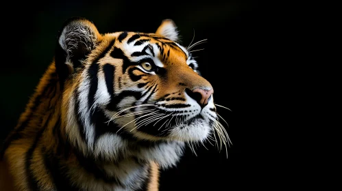 Majestic Tiger Gaze: Wildlife Close-Up