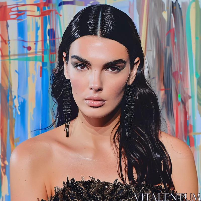 AI ART Elegant Kendall Jenner Portrait