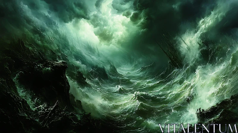 AI ART Stormy Seas