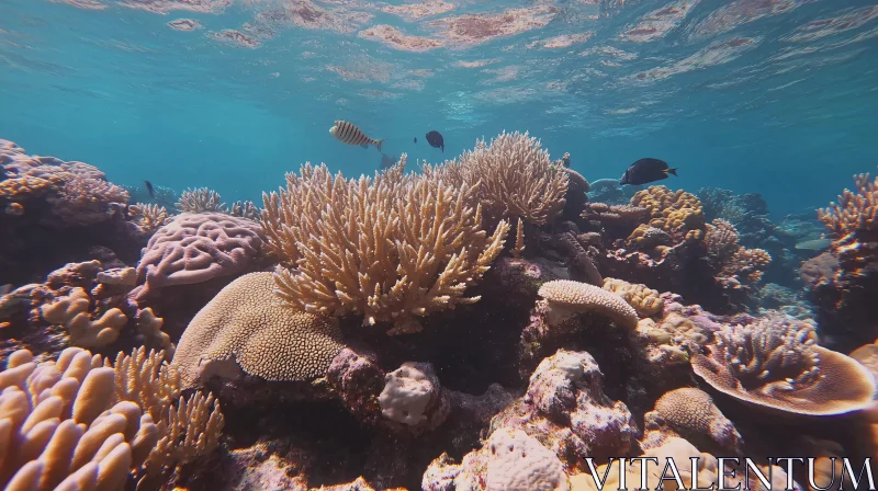 Underwater Coral Garden with Fish AI Image