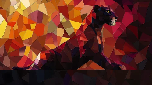 Geometric Panther Illustration