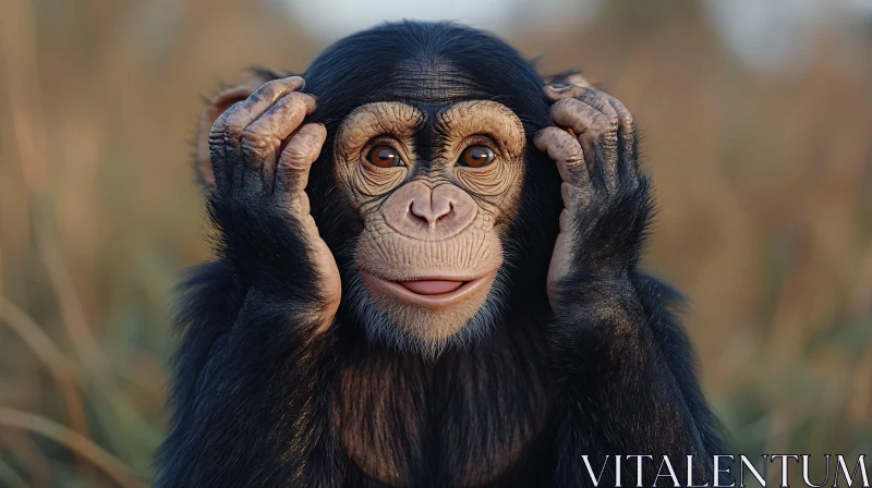 Monkey Expression Captured AI Image