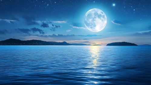 Full Moon Over Calm Waters