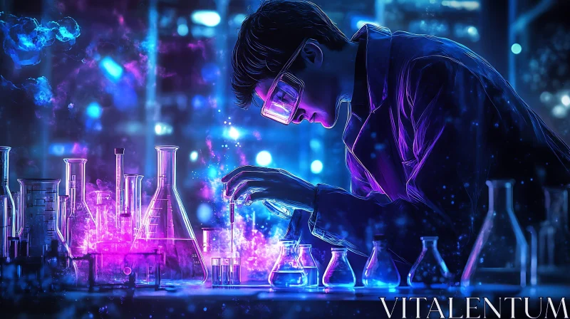Futuristic Science Lab AI Image