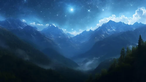 Mountains at Night