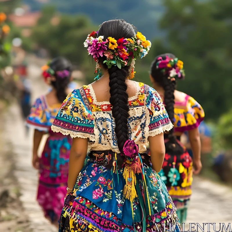 Colorful Traditional Clothing AI Image