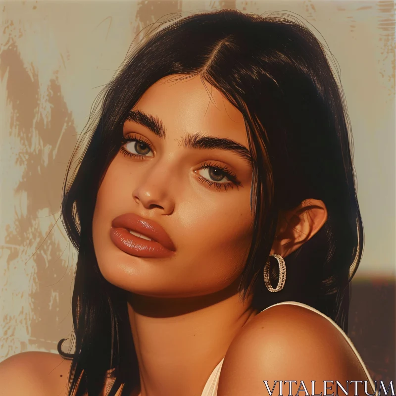 Sophisticated Portrait of Kylie Jenner AI Image