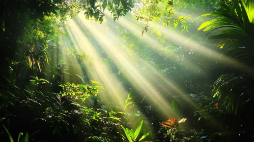 Sun Rays in a Dense Forest