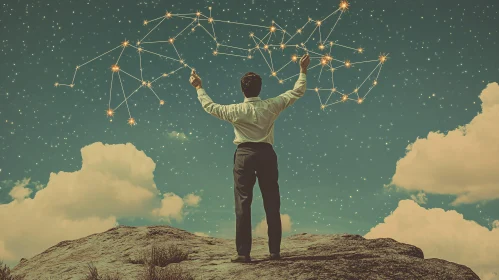 Man Reaching Stars