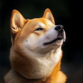 Dog Portrait: Shiba Inu with Proud Expression