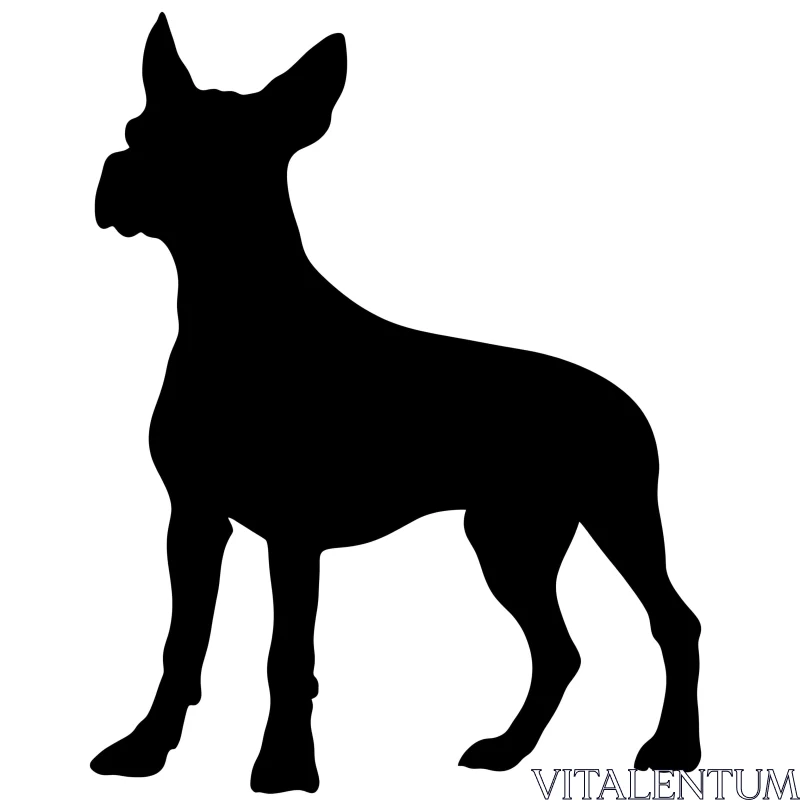 Standing Dog Silhouette Image AI Image