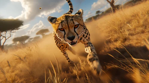 Running Cheetah in the Wild