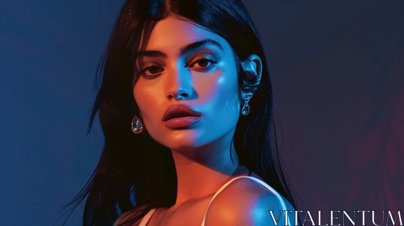 Glamorous Kylie Jenner Portrait AI Image