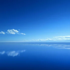 Calm Sea with Cloud Reflections