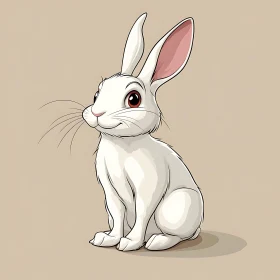 White Rabbit Cartoon Image