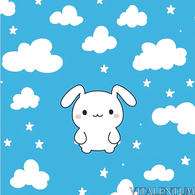 Rabbit in the Sky AI Image